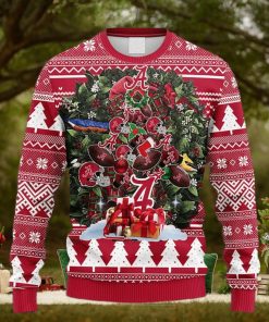 NCAA Christmas Alabama Crimson Tide Tree Ugly Christmas Fleece Sweater For Men Women