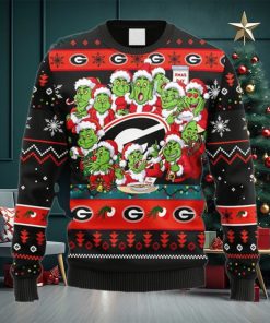 NCAA Christmas Georgia Bulldogs 12 Grinch Xmas Day Christmas Ugly Sweater For Men Women