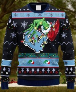 NCAA Christmas North Carolina Tar Heels Grinch Christmas Ugly Sweater For Men Women