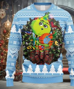 NCAA Christmas North Carolina Tar Heels Grinch Hug Christmas Ugly Sweater For Men Women