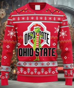 NCAA Christmas Ohio State Buckeyes Funny Grinch Christmas Ugly Sweater For Men Women