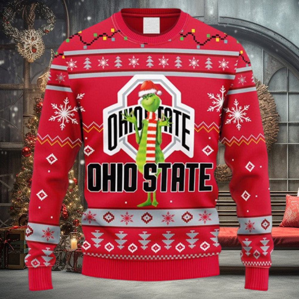 NCAA Christmas Ohio State Buckeyes Funny Grinch Christmas Ugly Sweater For Men Women NCAA Christmas Ohio State Buckeyes Funny Grinch Christmas Ugly Sweater For Men Women