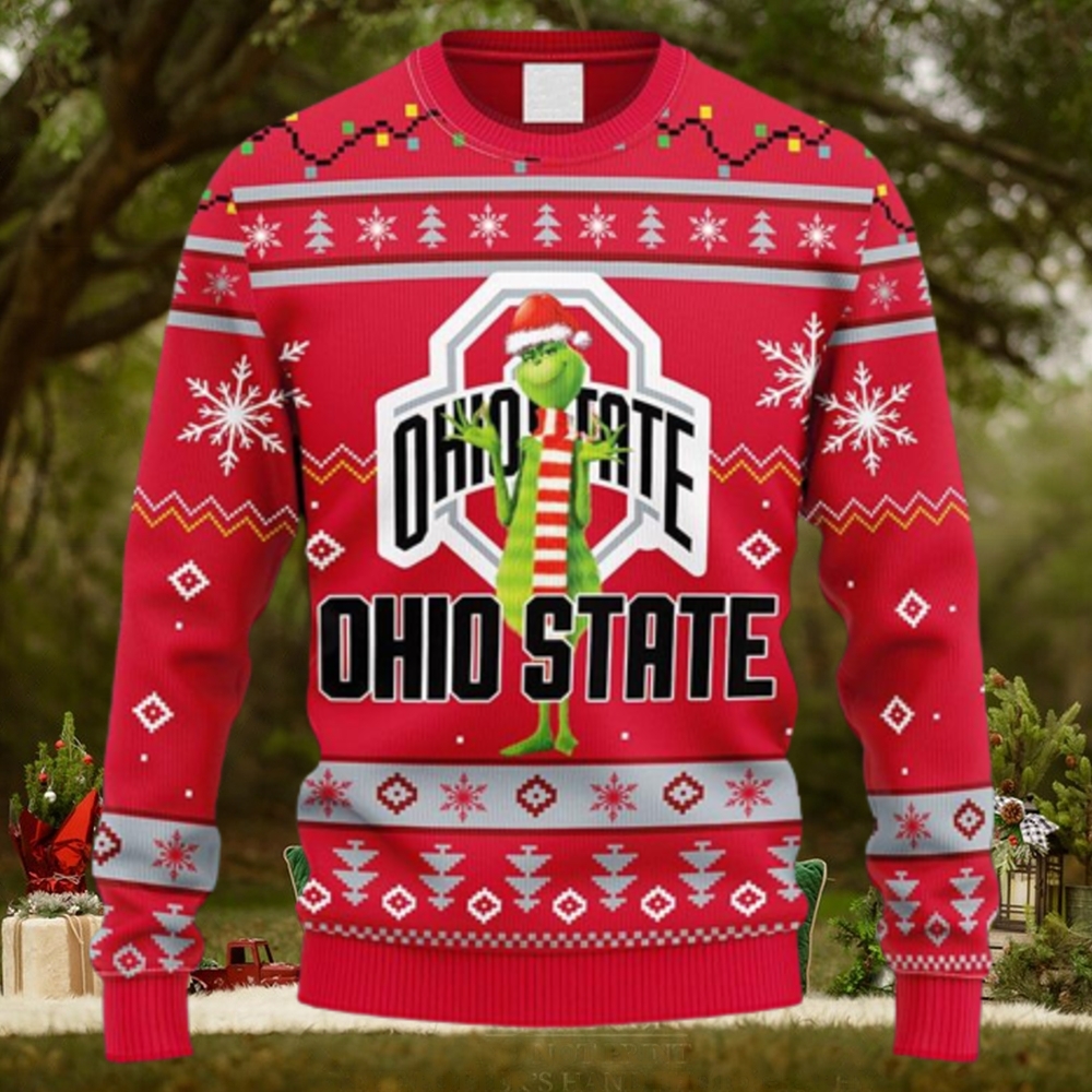 NCAA Christmas Ohio State Buckeyes Funny Grinch Christmas Ugly Sweater For Men Women NCAA Christmas Ohio State Buckeyes Funny Grinch Christmas Ugly Sweater For Men Women