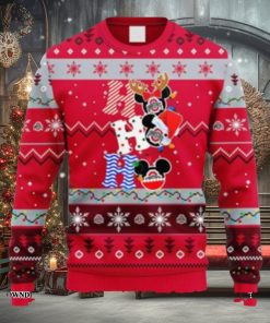 NCAA Christmas Ohio State Buckeyes HoHoHo Mickey Christmas Ugly Sweater For Men Women Sweater