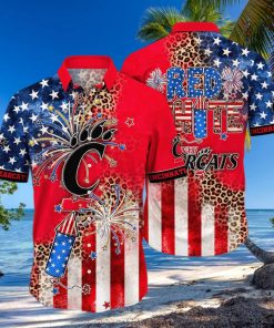 NCAA Cincinnati Bearcats Hawaiian Shirt Fireworks Independence Day