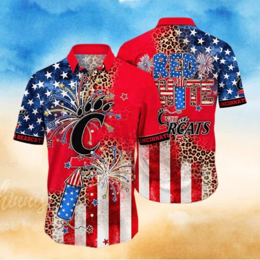 NCAA Cincinnati Bearcats Hawaiian Shirt Fireworks Independence Day