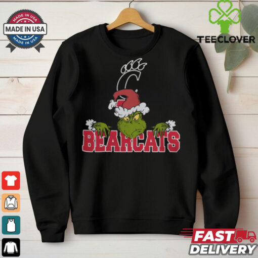NCAA Cincinnati Bearcats Logo Football Grinch Christmas T Shirt