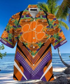 NCAA Clemson Tigers Hawaiian Shirt Summer Aloha Palm Mountain Gift For Beach Trip