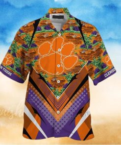 NCAA Clemson Tigers Hawaiian Shirt Summer Aloha Palm Mountain Gift For Beach Trip