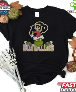 NCAA Colorado Buffaloes Logo Football Grinch Christmas T Shirt