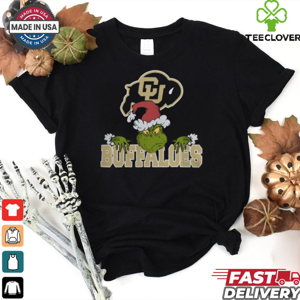 NCAA Colorado Buffaloes Logo Football Grinch Christmas T Shirt NCAA Colorado Buffaloes Logo Football Grinch Christmas T Shirt