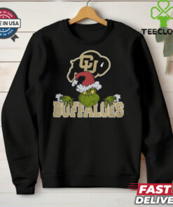NCAA Colorado Buffaloes Logo Football Grinch Christmas T Shirt