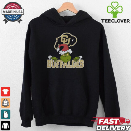 NCAA Colorado Buffaloes Logo Football Grinch Christmas T Shirt