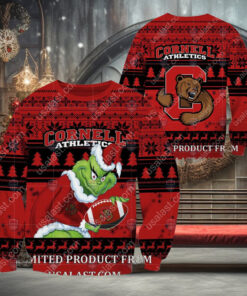 NCAA Cornell Big Red Sneaky Grinch Christmas 2024 Ugly Sweaters