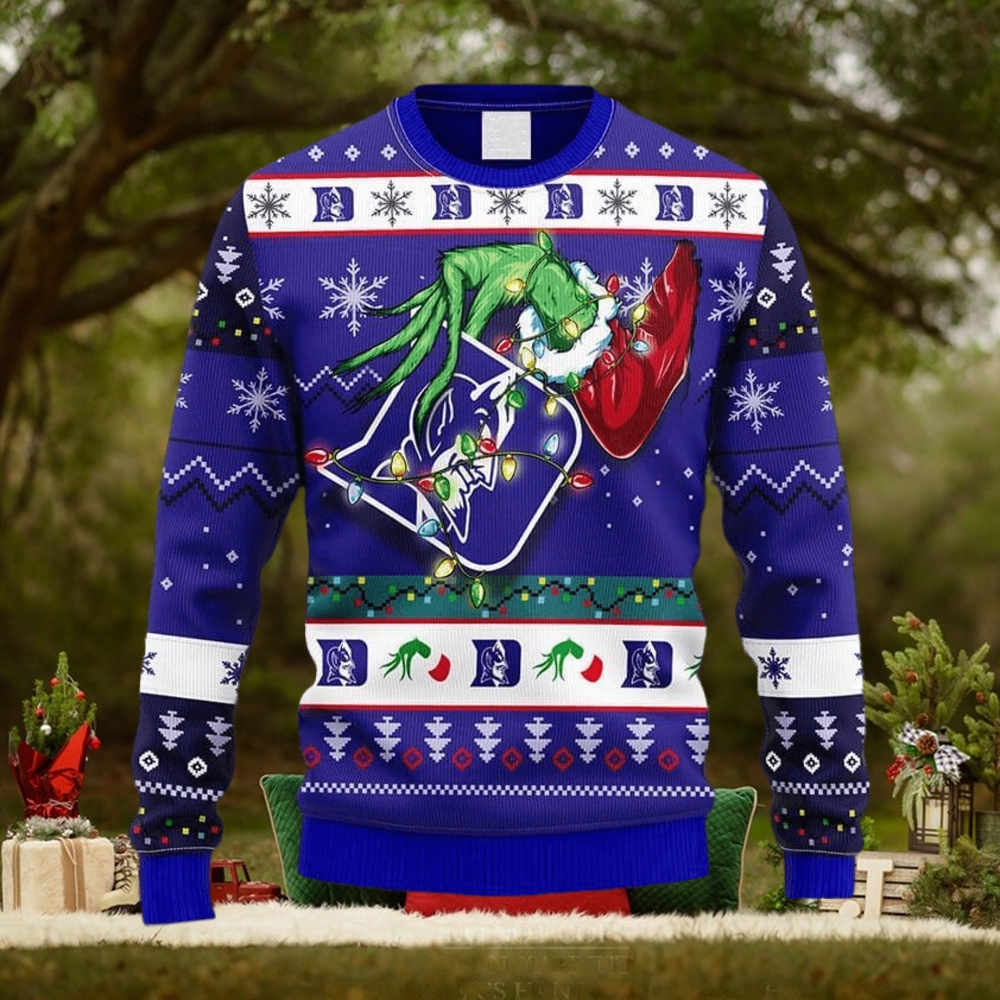 NCAA Duke Blue Devils Grinch Christmas Ugly 3D Sweater For Men And Women Gift Ugly Christmas NCAA Duke Blue Devils Grinch Christmas Ugly 3D Sweater For Men And Women Gift Ugly Christmas