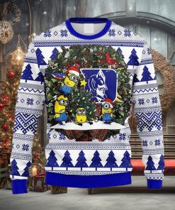 NCAA Duke Blue Devils Minion Christmas Ugly 3D Sweater For Men And Women Gift Ugly Christmas