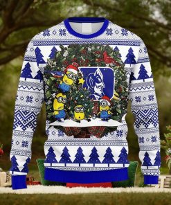 NCAA Duke Blue Devils Minion Christmas Ugly 3D Sweater For Men And Women Gift Ugly Christmas