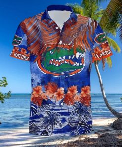 NCAA Florida Gators Hawaiian Shirt Hibiscus Tropical Leaves Best Beach Gift