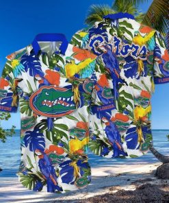 NCAA Florida Gators Hawaiian Shirt Tropical Birds And Palm Leaves Best Beach Gift