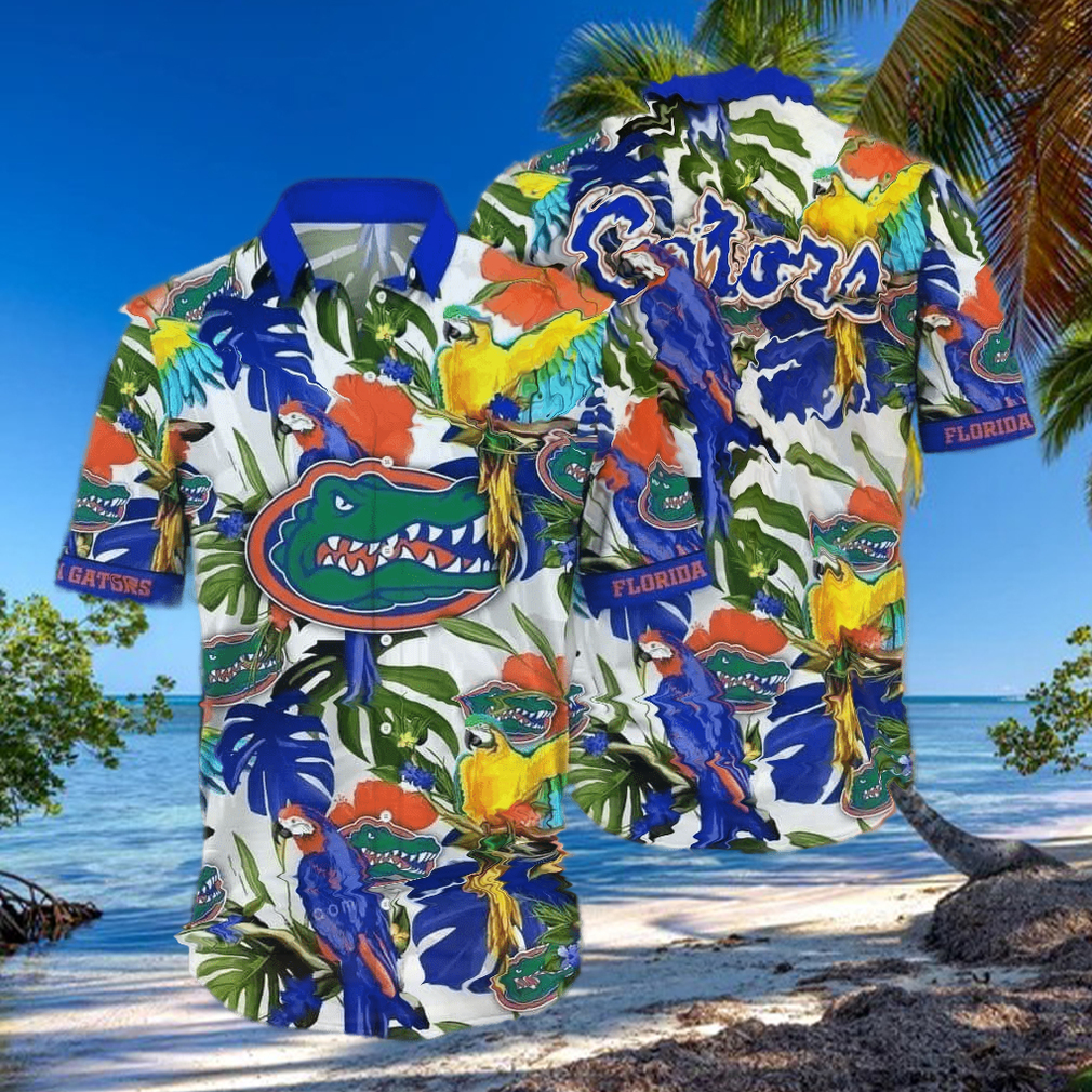 NCAA Florida Gators Hawaiian Shirt Tropical Birds And Palm Leaves Best Beach Gift NCAA Florida Gators Hawaiian Shirt Tropical Birds And Palm Leaves Best Beach Gift