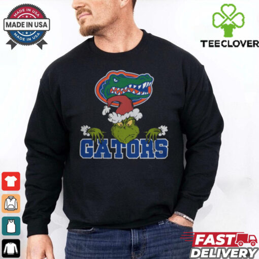 NCAA Florida Gators Logo Football Grinch Christmas T Shirt