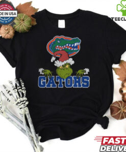 NCAA Florida Gators Logo Football Grinch Christmas T Shirt
