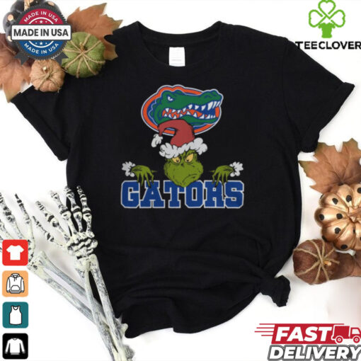 NCAA Florida Gators Logo Football Grinch Christmas T Shirt