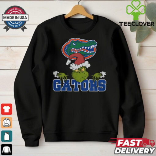 NCAA Florida Gators Logo Football Grinch Christmas T Shirt