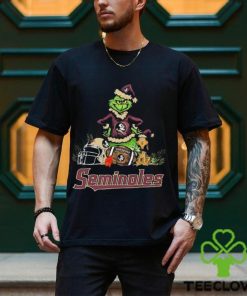 NCAA Florida State Seminoles Santa Grinch And Dog Merry Christmas Shirt