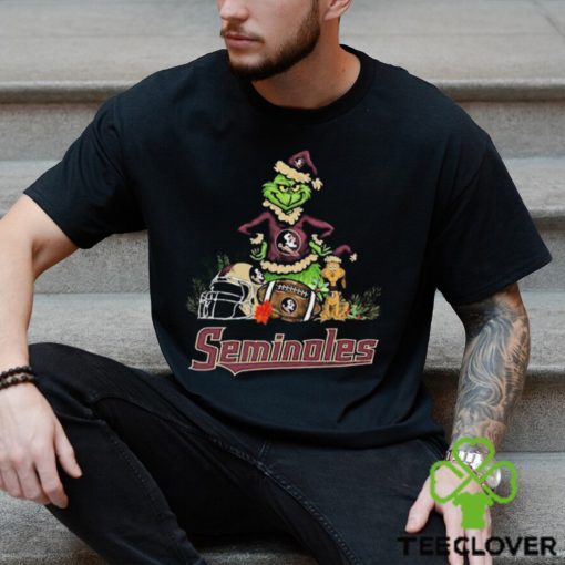 NCAA Florida State Seminoles Santa Grinch And Dog Merry Christmas Shirt