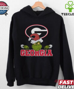 NCAA Georgia Bulldogs Logo Football Grinch Christmas T Shirt