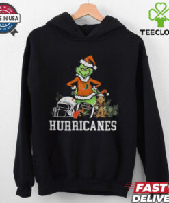 NCAA Grinch Shirt The Grinch And Miami Hurricanes Christmas T Shirt