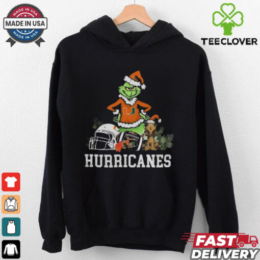 NCAA Grinch Shirt The Grinch And Miami Hurricanes Christmas T Shirt