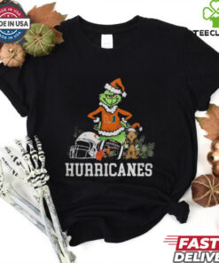 NCAA Grinch Shirt The Grinch And Miami Hurricanes Christmas T Shirt