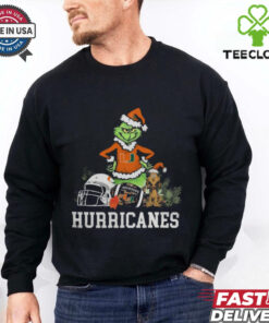 NCAA Grinch Shirt The Grinch And Miami Hurricanes Christmas T Shirt
