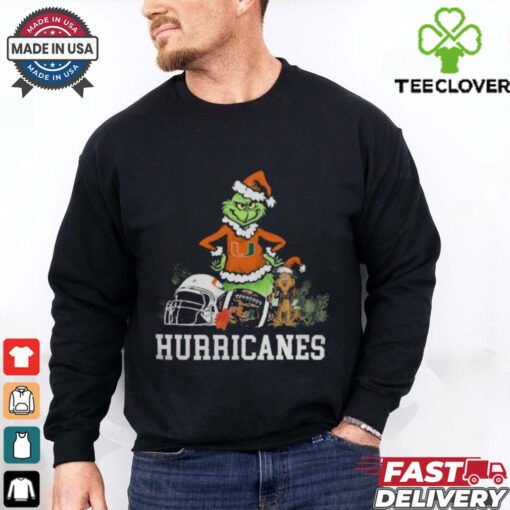 NCAA Grinch Shirt The Grinch And Miami Hurricanes Christmas T Shirt