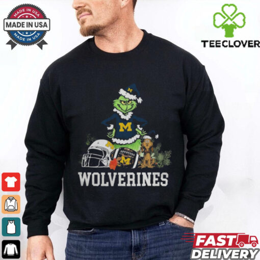 NCAA Grinch Shirt The Grinch And Michigan Wolverines Christmas T Shirt