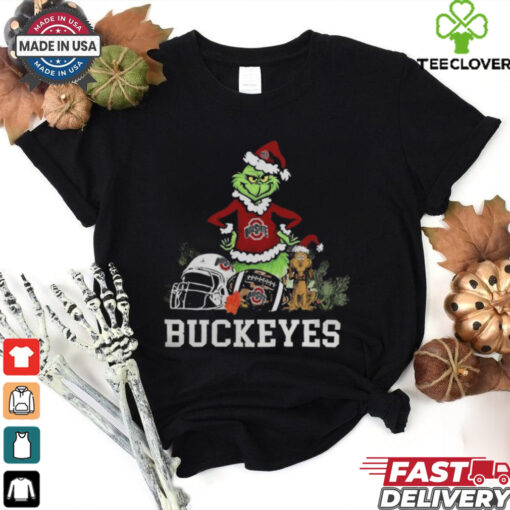 NCAA Grinch Shirt The Grinch And Ohio State Buckeyes Christmas T Shirt