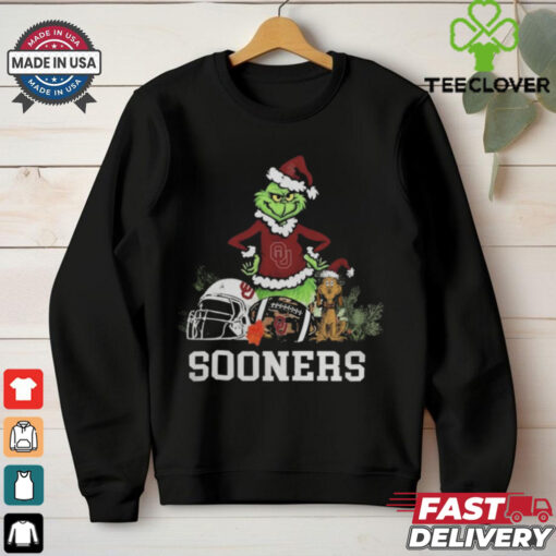 NCAA Grinch Shirt The Grinch And Oklahoma Sooners Christmas T Shirt