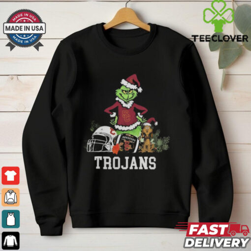 NCAA Grinch Shirt The Grinch And USC Trojans Christmas T Shirt