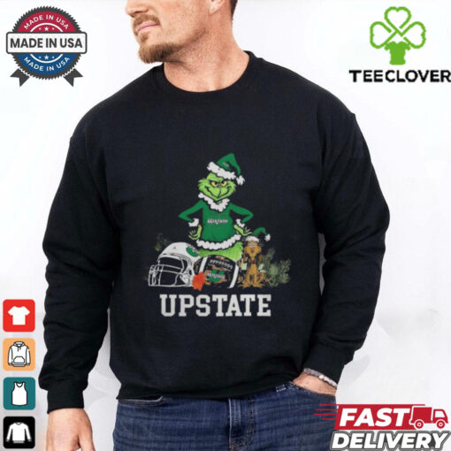 NCAA Grinch Shirt The Grinch And USC Upstate Christmas T Shirt