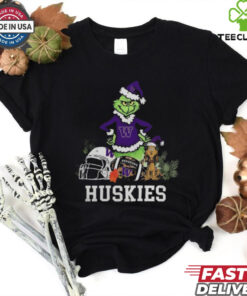 NCAA Grinch Shirt The Grinch And Washington Huskies Christmas T Shirt
