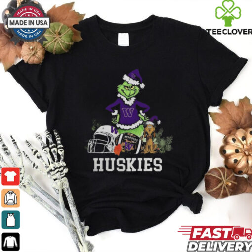 NCAA Grinch Shirt The Grinch And Washington Huskies Christmas T Shirt