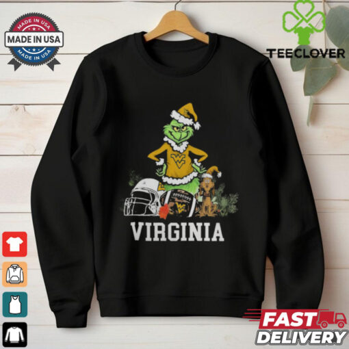 NCAA Grinch Shirt The Grinch And West Virginia Christmas T Shirt