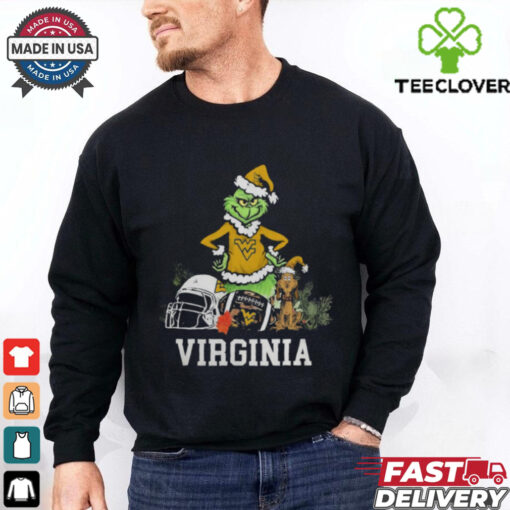 NCAA Grinch Shirt The Grinch And West Virginia Christmas T Shirt