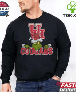NCAA Houston Cougars Logo Football Grinch Christmas T Shirt