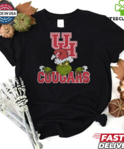 NCAA Houston Cougars Logo Football Grinch Christmas T Shirt
