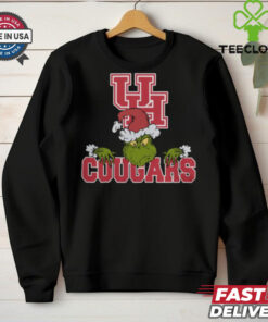 NCAA Houston Cougars Logo Football Grinch Christmas T Shirt
