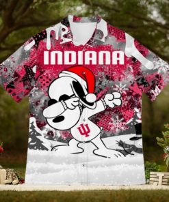 NCAA Indiana Hoosiers Snoopy Ugly Christmas Hawaiian Shirt