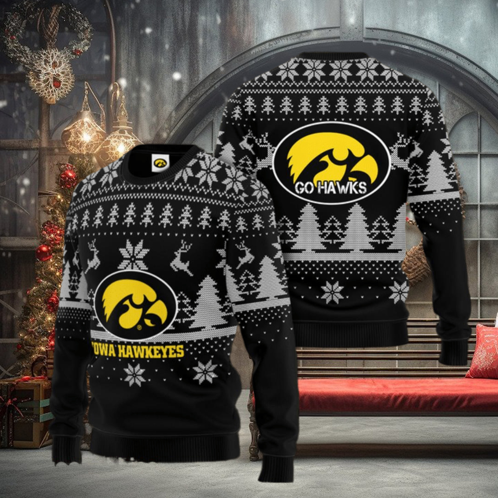 Iowa Hawkeyes Christmas Sweater Red - Funny Ugly Christmas Sweater